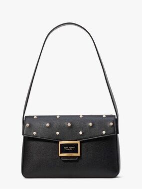 Katy Pearl Embellished Medium Shoulder Bag